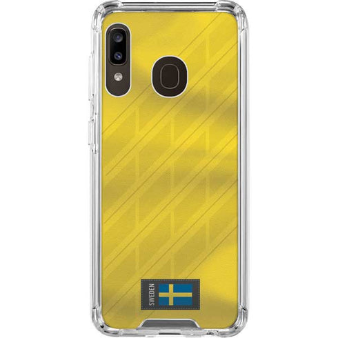 Sweden Soccer Flag Galaxy A30 Clear Case
